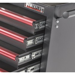 Gereedschapswagenset rood/zwart 13 laden met quick lock