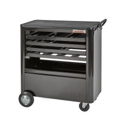 Gereedschapswagen zwart - 4 laden tweezijdig te openen