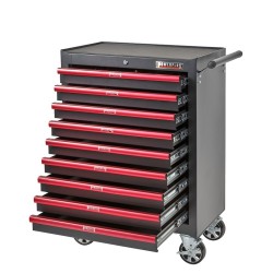 Gereedschapswagenset rood/zwart 13 laden met quick lock