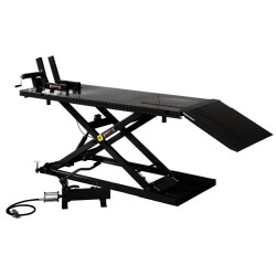 Verbrede heftafel voor motor hydraulisch en pneumatisch zwart