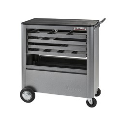 Gereedschapswagen grijs - 4 laden tweezijdig te openen - Werkplaatswagen assistent.