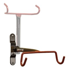 Muurbeugel fiets - muurhouder fiets - fiets ophangsysteem inklapbaar met 2 rode haken