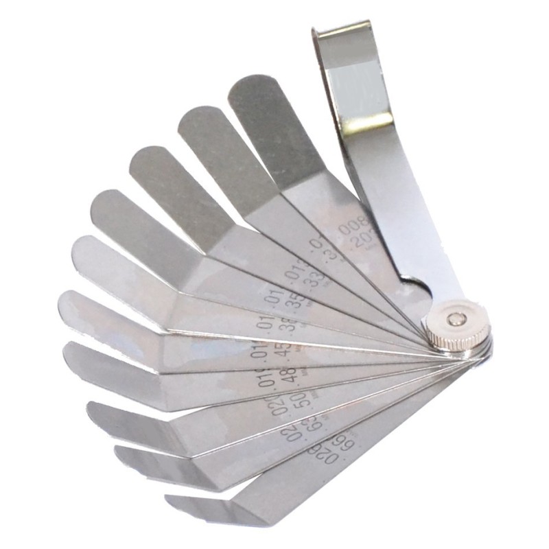 12 delige set voelermaten, 90 graden omgezet / gebogen