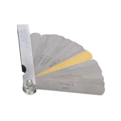 32-delige set voelermaten in waaiervorm -  set 32 diktes - metrisch van 0.04 mm t./m 0,8 mm