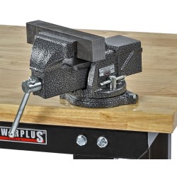 Professionele bankschroef 100 mm. draaibare uitvoering met aambeeld