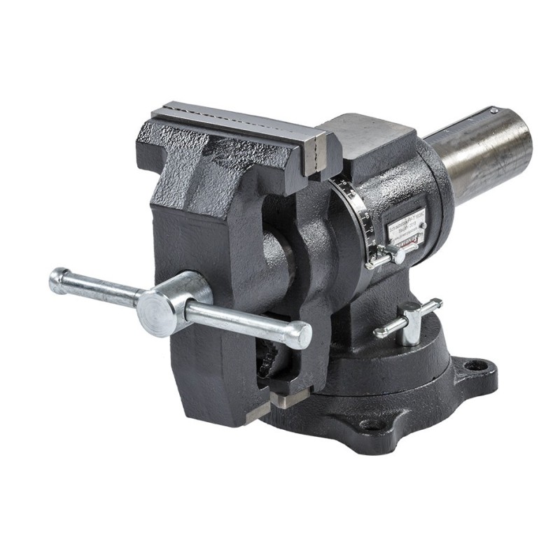 Multifunctionele bankschroef 100 mm. draaibare uitvoering met aambeeld