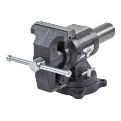 Multifunctionele bankschroef 125 mm. draaibare uitvoering met aambeeld