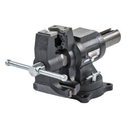 Multifunctionele bankschroef 125 mm. draaibare uitvoering met aambeeld