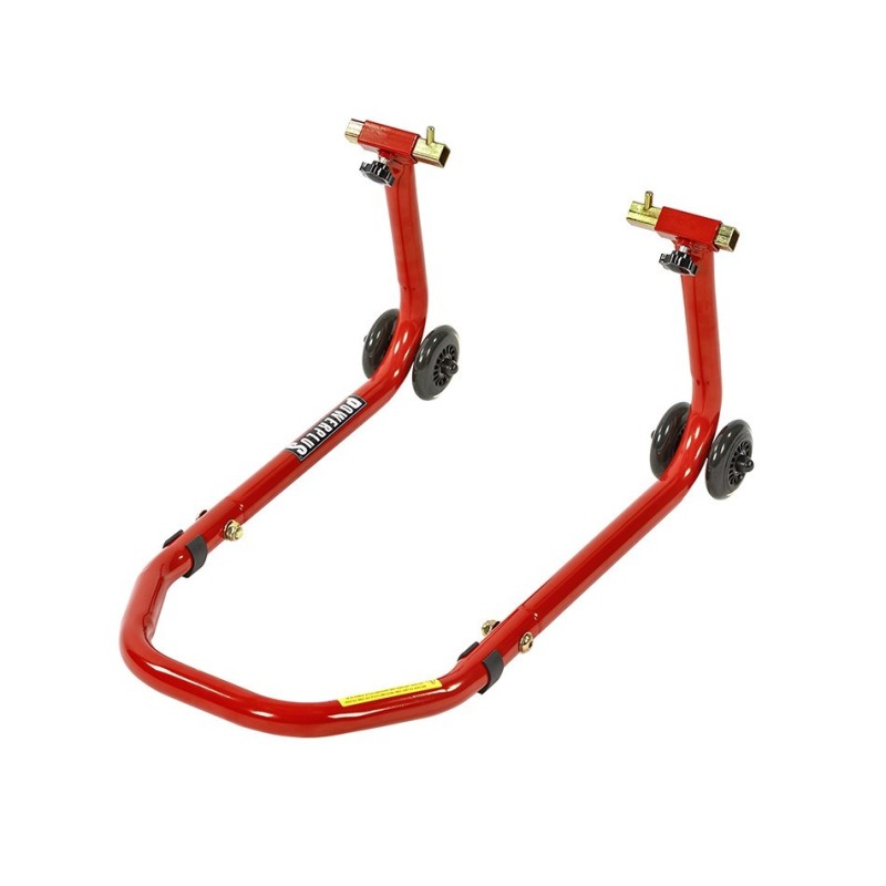 Paddockstand voorwiel / voorvork  verstelbaar - rood