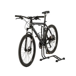 Drie in een fietsstandaard – fiets opbergen – fietsopbergsysteem voor racefiets en mountainbike.