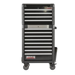 Professionele gereedschapswagenset zwart 12 laden