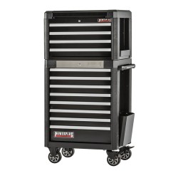 Professionele gereedschapswagenset zwart 12 laden