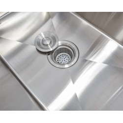 Werkplaatskast met 2 deuren incl. RVS  wasbak en kraan 68 x 46 x 95 cm