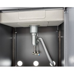 Werkplaatskast met 2 deuren incl. RVS  wasbak en kraan 68 x 46 x 95 cm