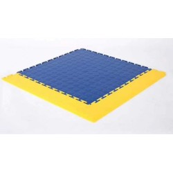 PVC kliktegel blauw 500 x 500 x 7 mm. - Industriële werkplaatstegel met ronde noppen