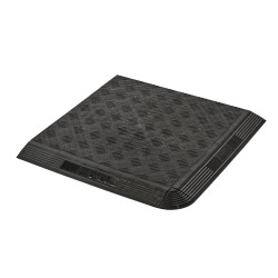 Kunststof hoekstuk zwart - eindkap 60 x 60 x 18 mm. met ronde hoek voor kliktegel 1810 + 1813