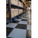 PVC kliktegel grijs 500 x 500 x 6 mm. Vloertegel voor industrieel gebruik - hamerslag anti slip profiel