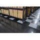 PVC kliktegel zwart 500 x 500 x 6 mm. Vloertegel voor industrieel gebruik - hamerslag anti slip profiel