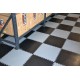 PVC kliktegel zwart 500 x 500 x 6 mm. Vloertegel voor industrieel gebruik - hamerslag anti slip profiel