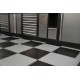 PVC kliktegel zwart 500 x 500 x 6 mm. Vloertegel voor industrieel gebruik - hamerslag anti slip profiel