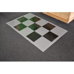 PVC oprijrand grijs - oplooprand 500 x 100 mm. voor Industriële PVC kliktegel