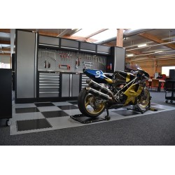 PVC oprijrand grijs - oplooprand 500 x 100 mm. voor Industriële PVC kliktegel