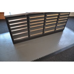 PVC oprijrand zwart - oplooprand 500 x 100 mm. voor Industriële PVC kliktegel