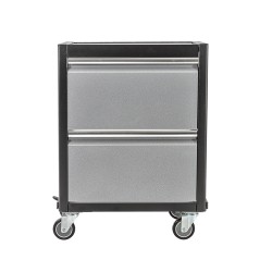 Verrijdbare trolley grijs / antraciet 646 x 458 x 865 mm. met gesloten voorkant