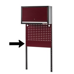 Onderpaneel rood voor Heavy Duty werkbankserie