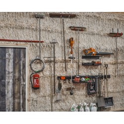 Metalen strip 60 x 10 x 1.8 cm  tuingereedschap ophangen - opbergen - opbergsysteem - ophangsysteem  aan de muur.