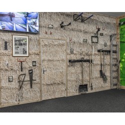 4-puntige wandhaak - 13 x 21 x 9 cm. tuingereedschap ophangen - opbergen - opbergsysteem - ophangsysteem  aan de muur.