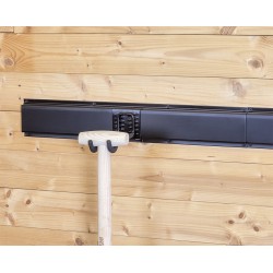 Uitgebreid opbergsysteem - tuingereedschap ophangen - opbergen - opbergsysteem - ophangsysteem  aan de muur