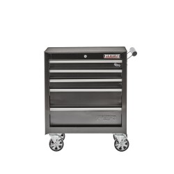 Werkbank hoekopstelling - Hoek werkbank 310 cm x 260 cm zwart met hardhouten blad en 2 gereedschapswagens