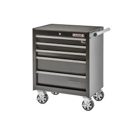 Werkbank hoekopstelling - Hoek werkbank 310 cm x 260 cm zwart met hardhouten blad en 2 gereedschapswagens