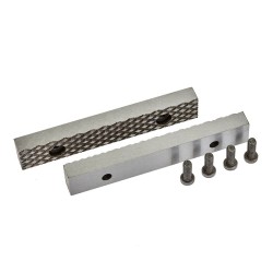 Set van 2 stuks 125 mm verwisselbare geharde bekken voor bankschroef 1627C incl. 4 schroeven