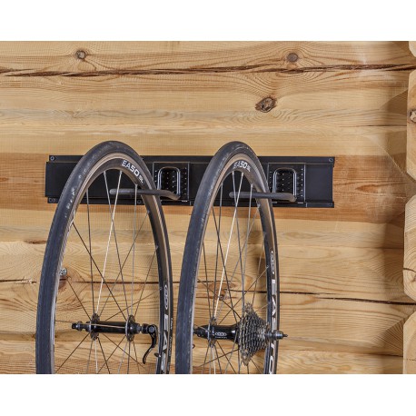 Metalen strip 60 cm met twee fiets ophanghaken - fiets ophangen verticaal aan voorwiel