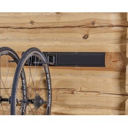 Metalen strip 60 cm met drie fietswiel ophanghaken - fietswielen ophangen