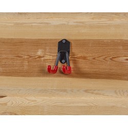 Dubbele wandhaak – ophangbeugel van metaal 6 x 6,5 x 11,5 cm