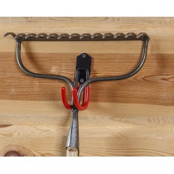 Set van 10 dubbele wandhaken voor het opbergen van tuingereedschap