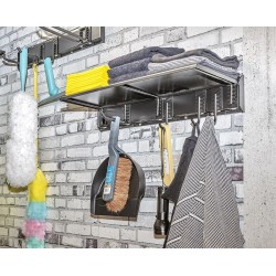 Metalen strip 60 x 10 x 1.8 cm  tuingereedschap ophangen - opbergen - opbergsysteem - ophangsysteem  aan de muur.