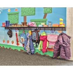 Metalen strip 60 x 10 x 1.8 cm  tuingereedschap ophangen - opbergen - opbergsysteem - ophangsysteem  aan de muur.