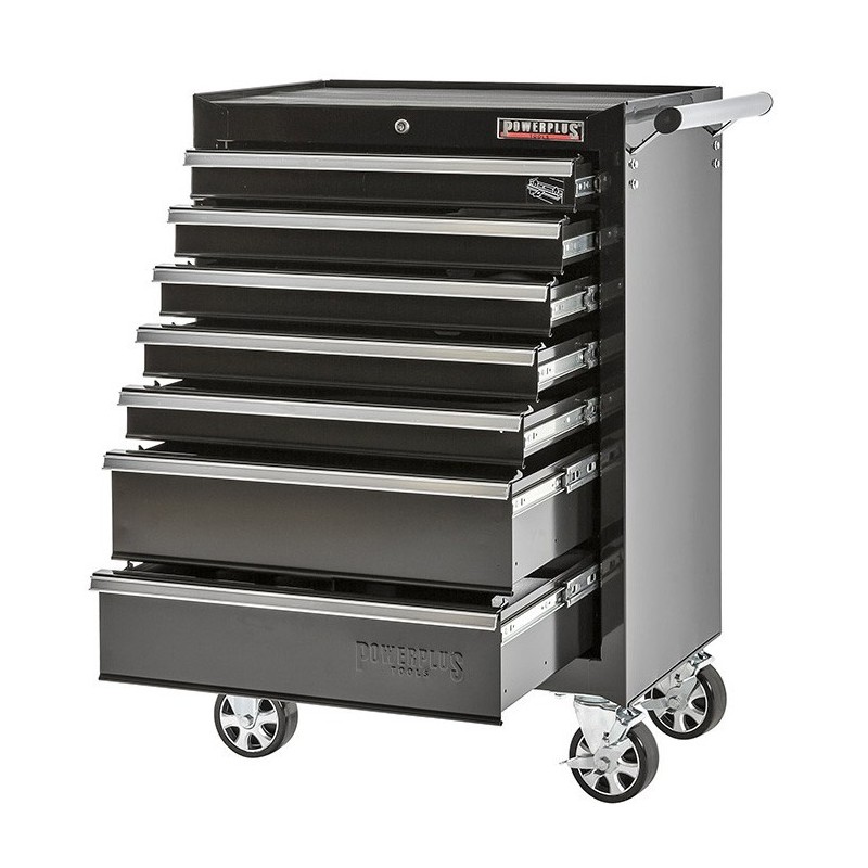 GEREEDSCHAPSWAGEN 0676 ZWART -- 7 LADEN MET QUICK LOCK SLUITING