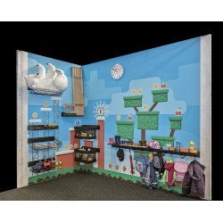 Draadmand 61 x 30 x 14 cm. tuingereedschap ophangen - opbergen - opbergsysteem