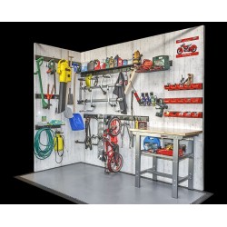 Draadmand 61 x 30 x 14 cm. tuingereedschap ophangen - opbergen - opbergsysteem