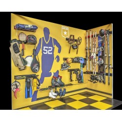 Tweevoudige dubbele wandhaak 25 x 5 cm. – tuingereedschap haak – gereedschap ophangen