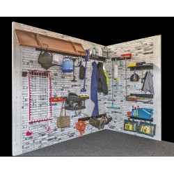 Metalen opbergmand 29 x 20 x 7 cm – wandhouder – opbergsysteem voor diversen