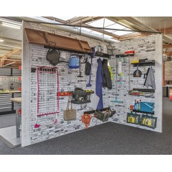 Dubbele wandhaak 20 x 10 cm. – tuingereedschap haak – gereedschap ophangen