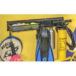 Metalen strip 60 x 10 x 1.8 cm  tuingereedschap ophangen - opbergen - opbergsysteem - ophangsysteem  aan de muur.