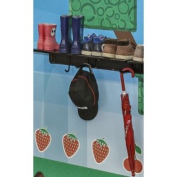 Wandhaak kort - 6.5 x 4 x 10 cm. tuingereedschap ophangen - opbergen - opbergsysteem - ophangsysteem  aan de muur.