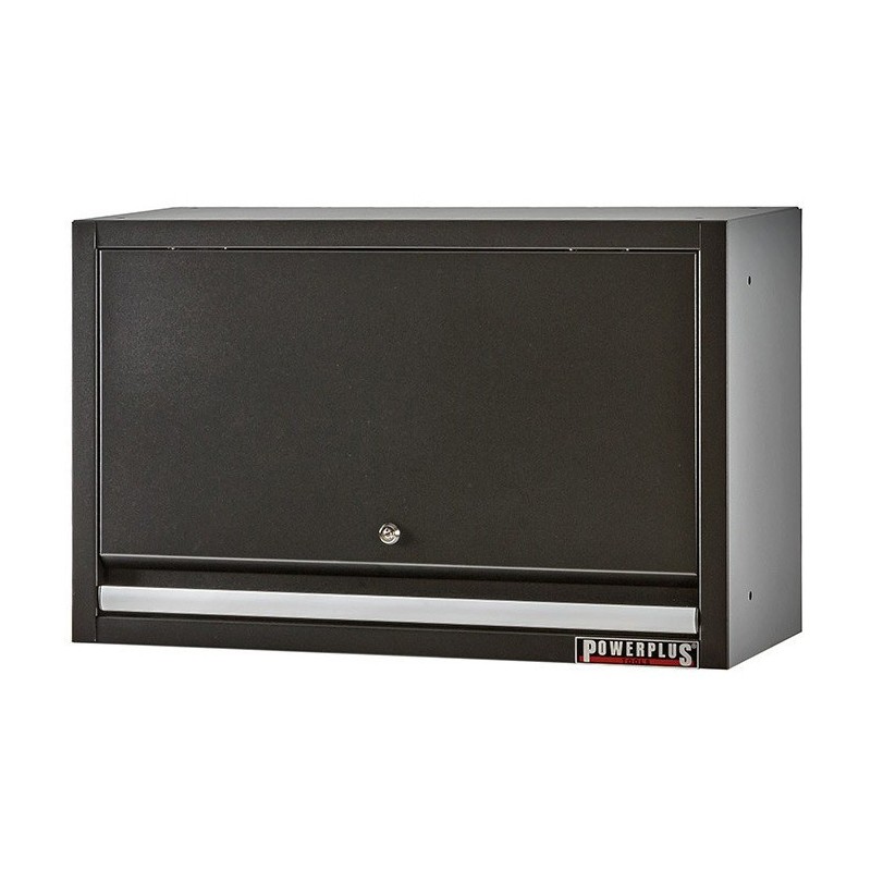 Wandkast / hangkast zwart met gasgeveerde klep 72 x 28 x 40 cm